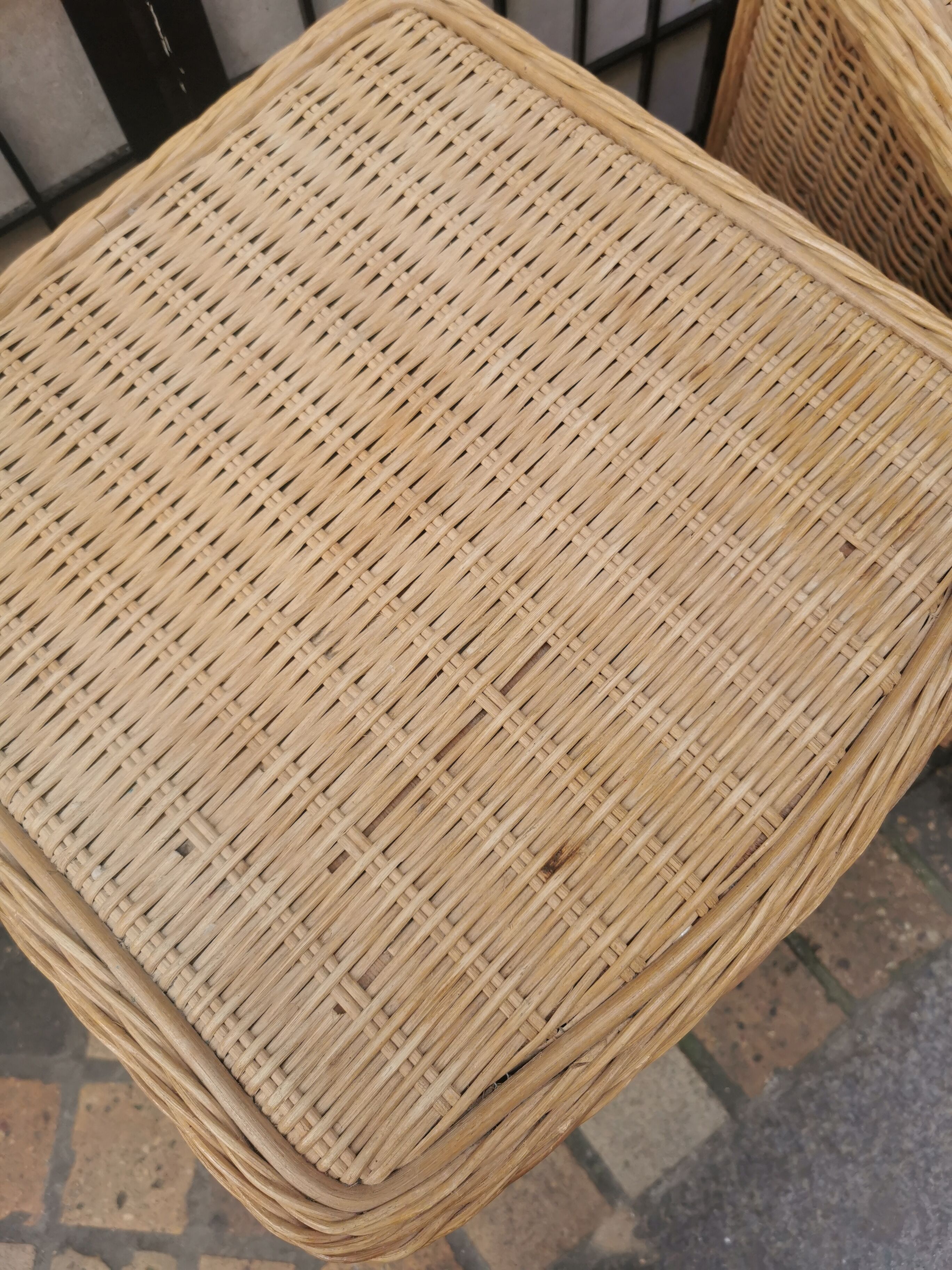 Pair of wicker bedside tables