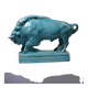 Bison Zsolnay in turquoise glazed earthenware, Hungary, 1940s-50s.