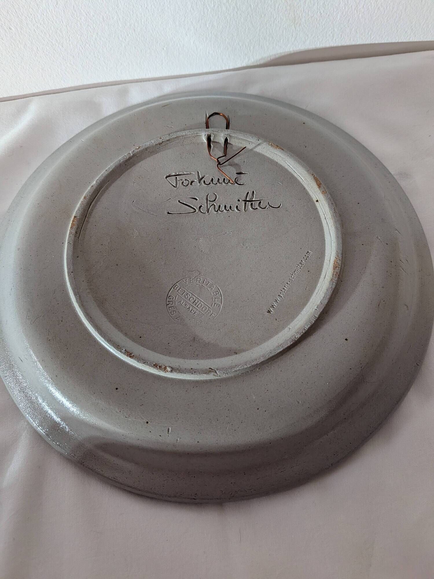 Salt-glazed stoneware wall plaque from Betschdorf – Fortuné Schmitter