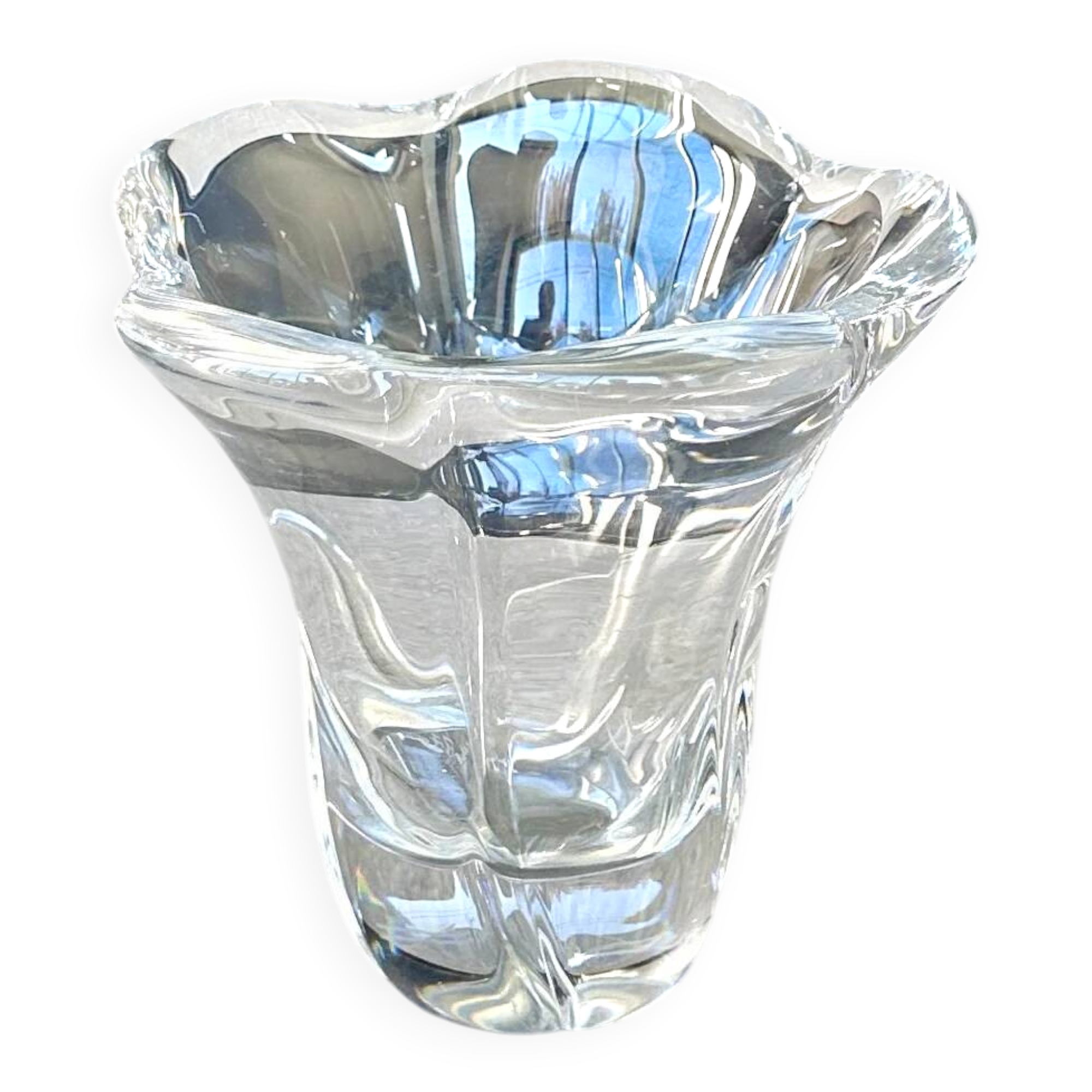 Daum france signed crystal vase – vintage piece