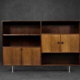 Vintage Mid-Century Scandinavian Modern Rosewood Highboard with Bar by Æ. Jensen & T. Mølholm