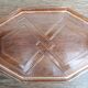 Art deco pink molded glass tray or dish