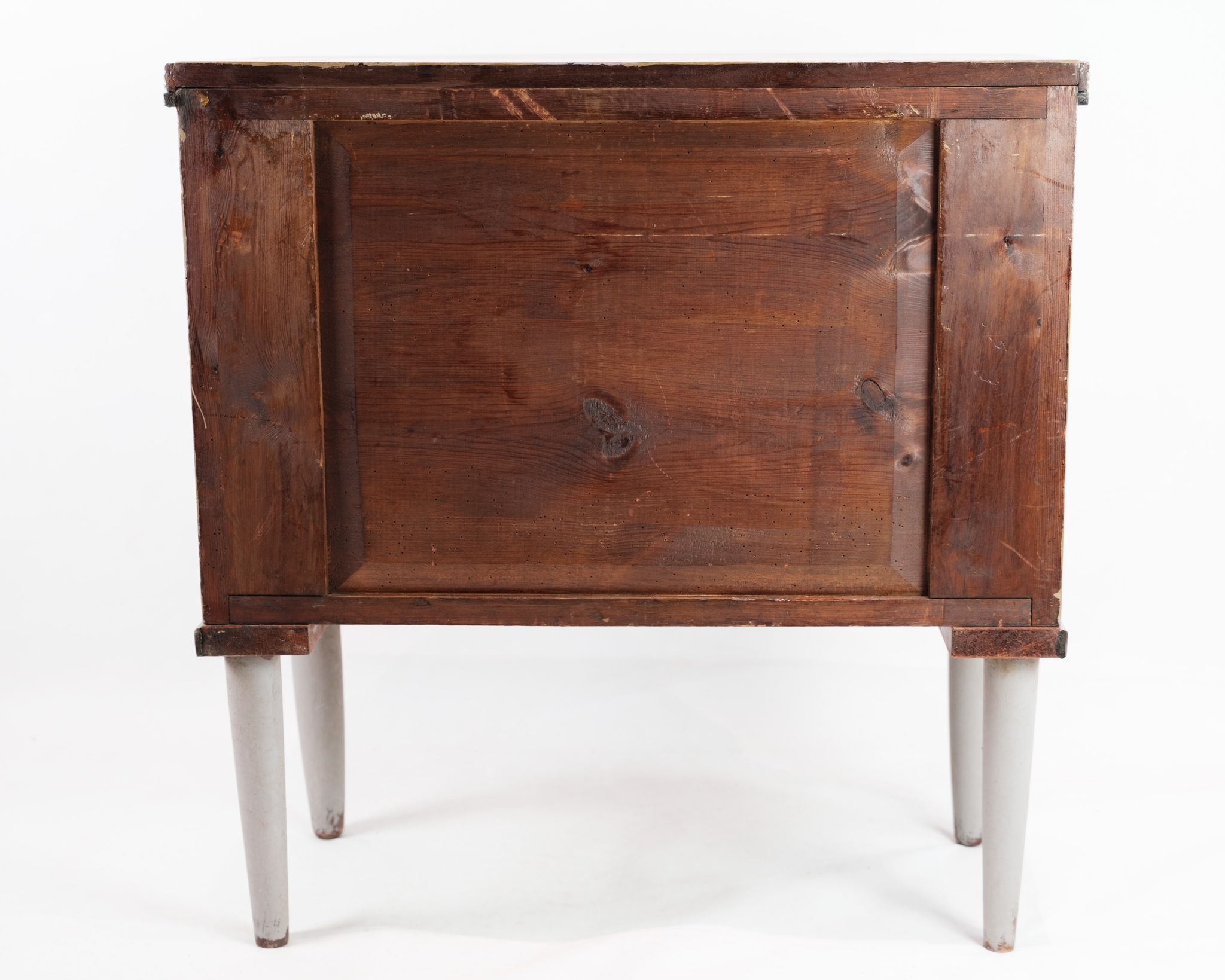 Gustavian chest of drawers with two drawers in gray painted from the year 1890s