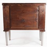 Gustavian chest of drawers with two drawers in gray painted from the year 1890s