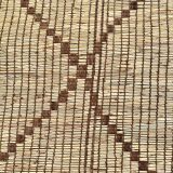 Mauritanian African mat in leather and reeds