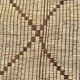 Mauritanian African mat in leather and reeds
