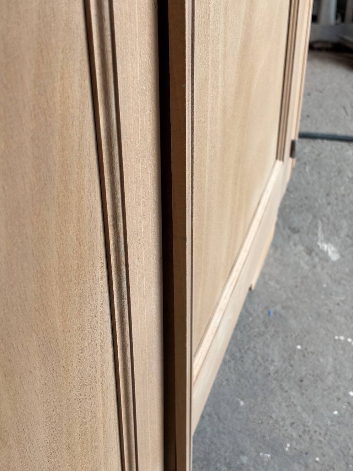 Parisian Art Deco wardrobe in natural wood