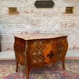 Chest of drawers stamped in marquetry Louis XV style