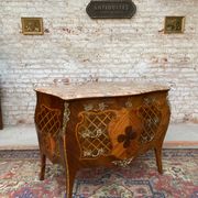 Chest of drawers stamped in marquetry Louis XV style