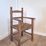 Old straw chair