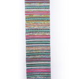 Scandinavian hand woven rag rug - gallery rug. 343/358 x 76 cm
