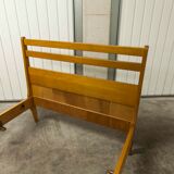 Pair of 1960 Scandinavian twin beds in solid beech