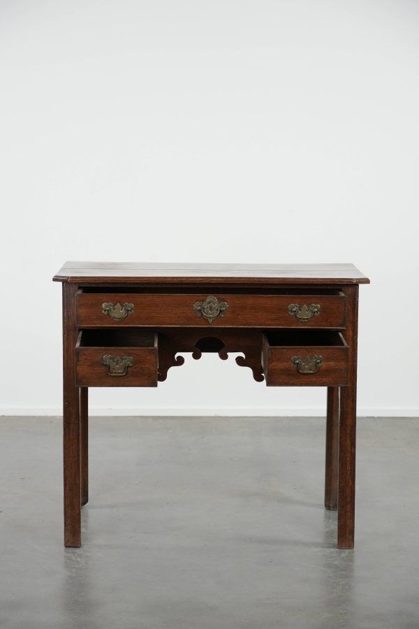 English Antique Lowboy/Side Table Made of Oak from the 18th Century