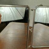 Miroir triptyque vert vintage