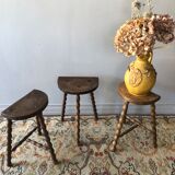 Set of 3 wooden stools