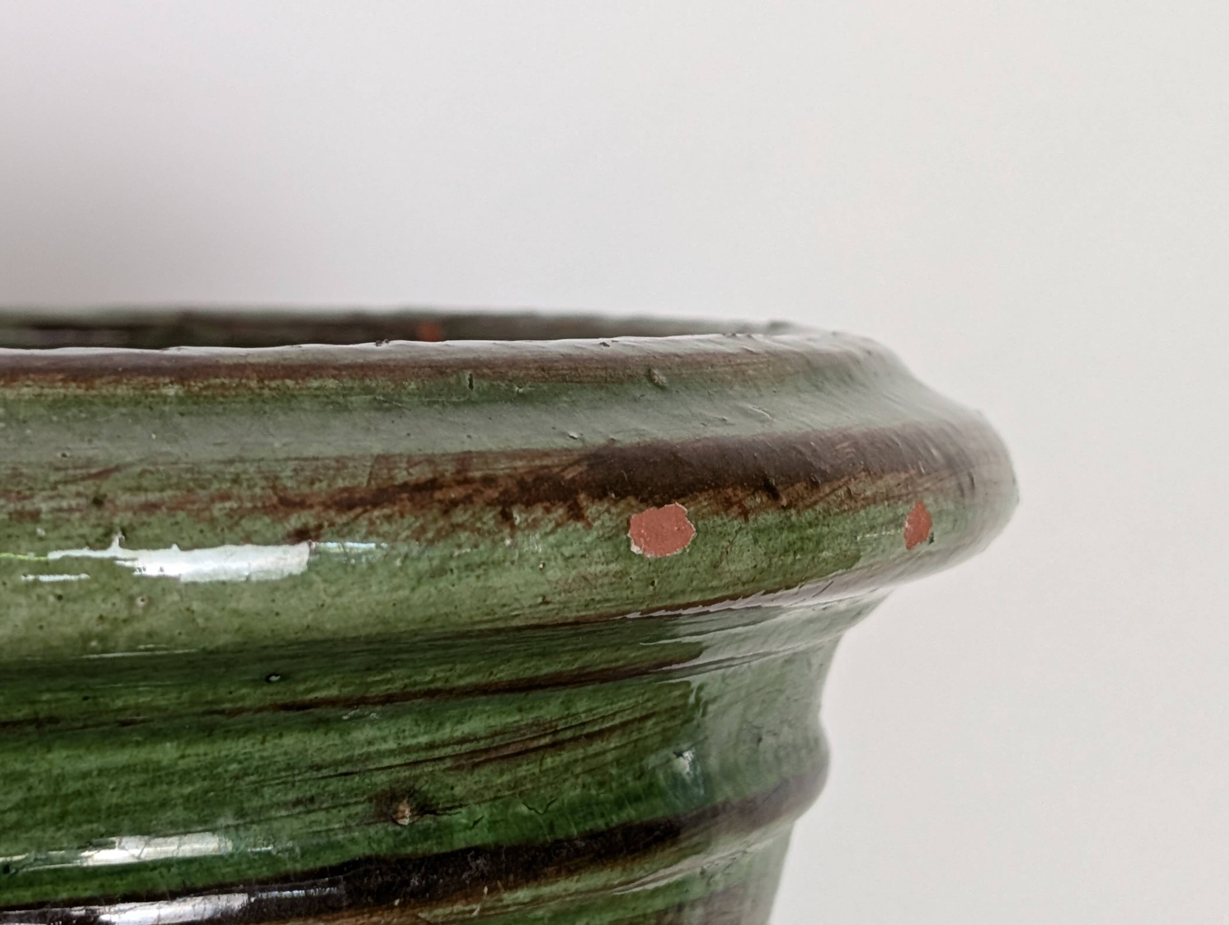 Uzès glazed earthenware planter