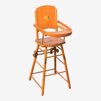 High chair for vintage wooden dolls