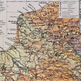 Old map of North and East of the France from 1945