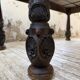 19th-century castle table, carved solid oak, 190cm.