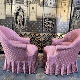 Paire de fauteuils crapaud style Napoléon III