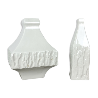 Set of 2 modernist 1960s vase sculptures Peter Müller for Sgrafo Modern, Germany