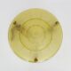 Old chandelier, Art Deco 1 light basin pendant light, in yellow glass paste. 1930s