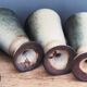 Set of 6 mazagrans in glazed terracotta