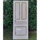 Eight old communication doors, solid and glazed, made of solid wood.
