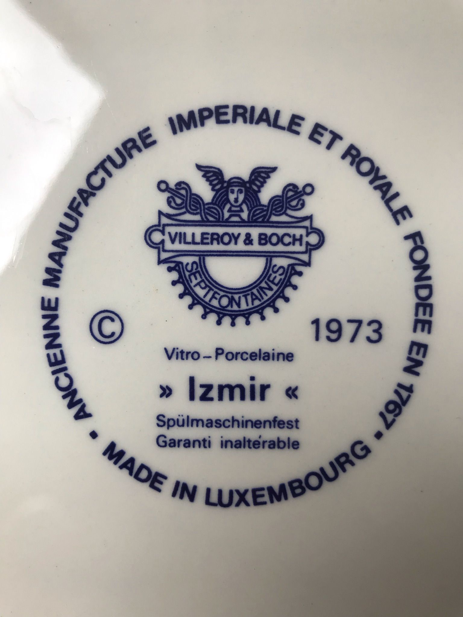 Ceramic plate villeroy and boch model izmir 70s