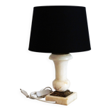 Alabaster and brass lamp, living room table lamp, decorative home lamp