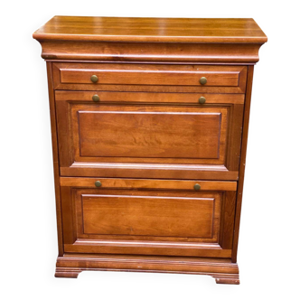 Armoire de rangement chaussures Louis Philippe en bois 1970