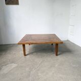 1940s inlaid oak coffee table