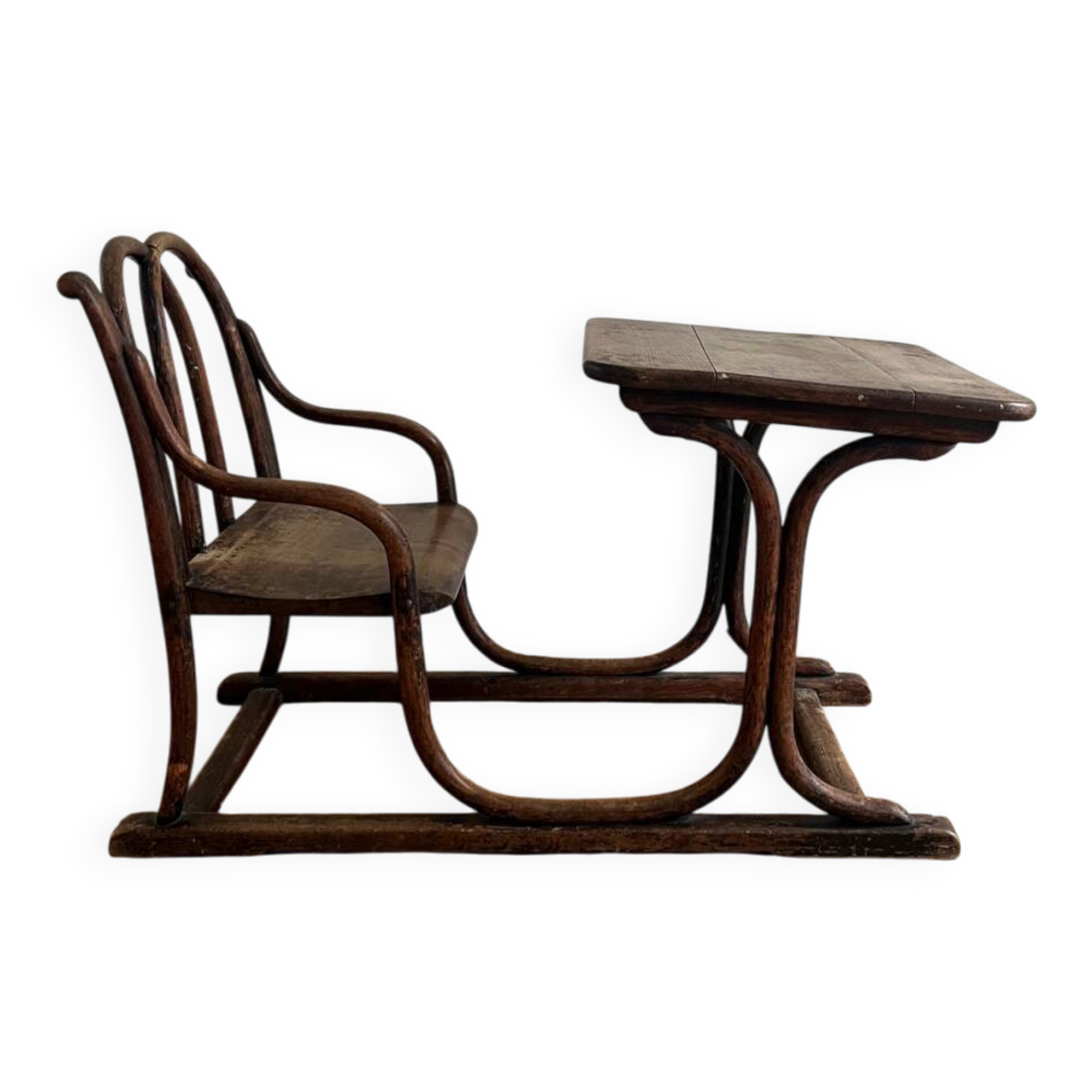 Antique school desk stamped Michael Thonet – early 20th century