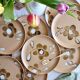 Set of 10 plates with sarreguemines sandstone desserts