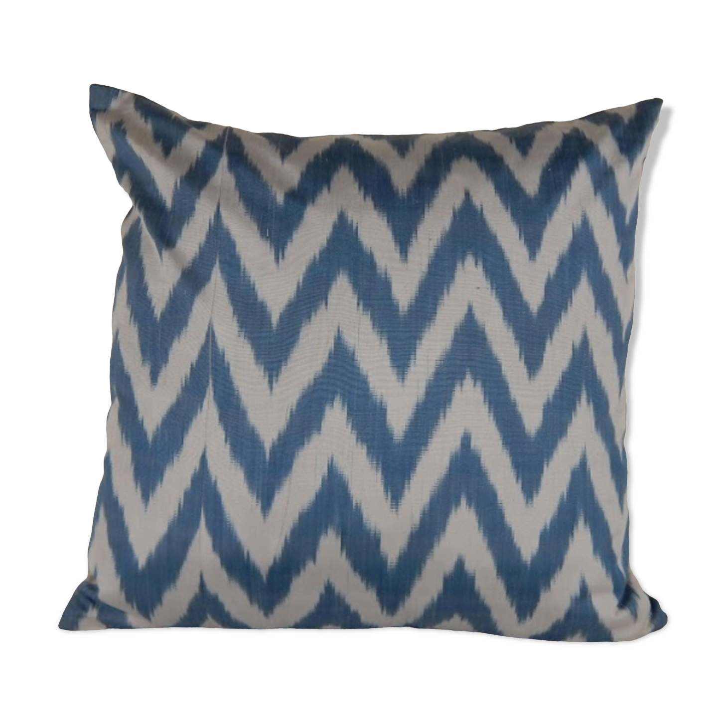 navy ikat pillow