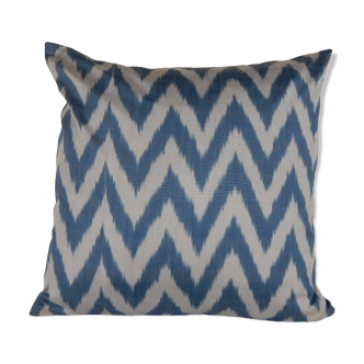 Turkish silk velvet ikat pillow 44 x 45 cm