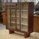 1940s oak display cabinet