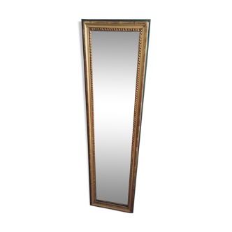 Rectangular mirror with beaded threads 35x128cm