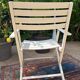 Salon de jardin bois blanc vintage