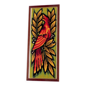 cadre tapisserie oiseau