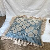 Vintage crochet cushion, from 1970