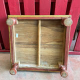 Inde rajasthan, ancienne table basse à thé. bois de teck 19ème siècle