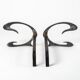 Pair of brushed steel chenets by Jean-Paul Créations circa 1970s