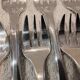 12 silver-plated oyster forks by Christofle Cluny, 14.9cm