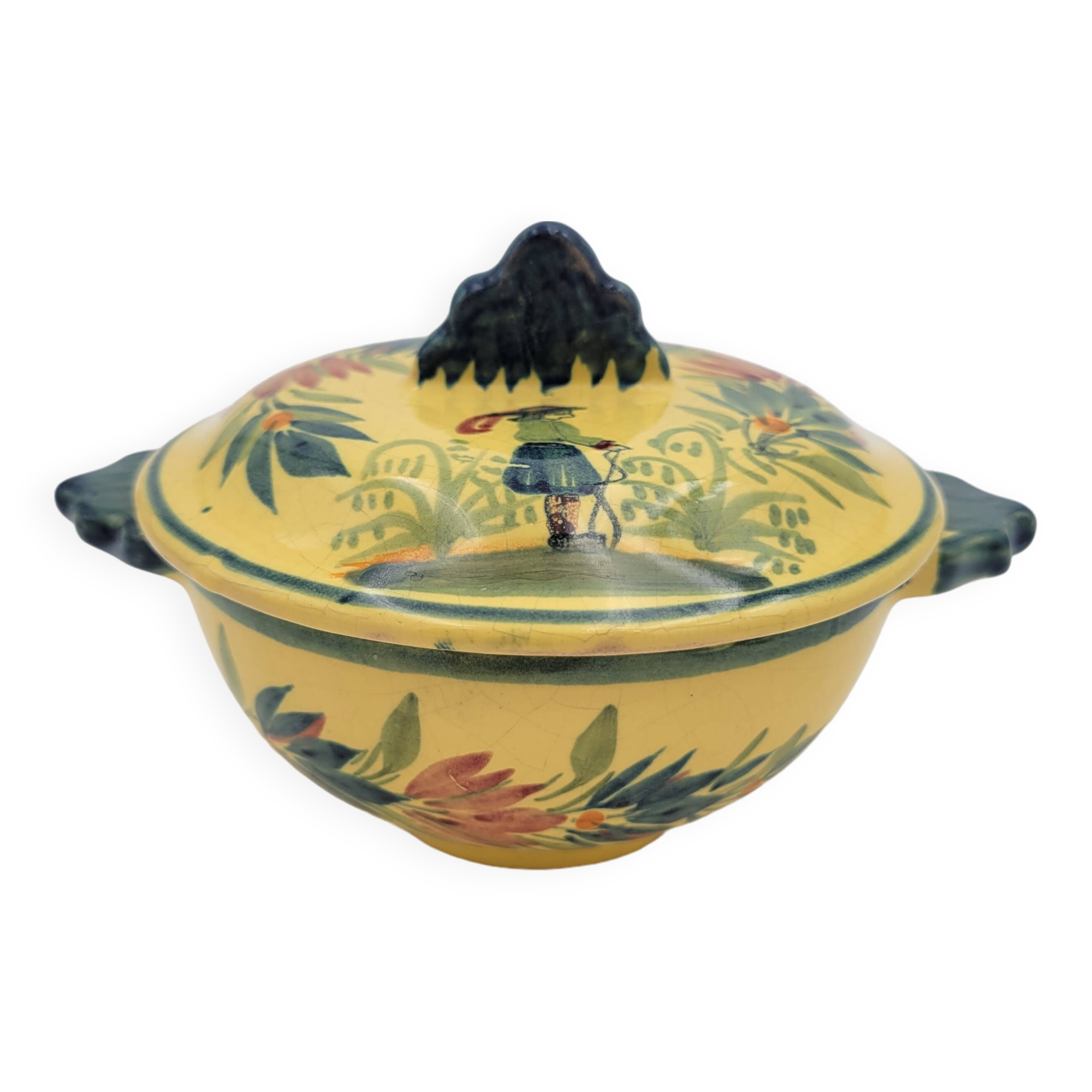 Old Henriot Quimper broth bowl