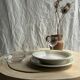 Set of 12 green and pink Italian plates