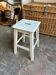 White wooden stool