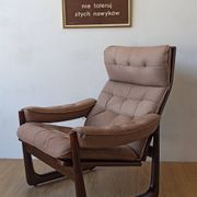 Genega Møbler leather armchair, Denmark, 1960s.