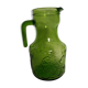 Pichet carafe à orangeade d'Italie en verre vert