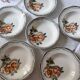 6 assiettes creuses en faïence vintage de Digoin Sarreguemines - modèles Odile et Adèle